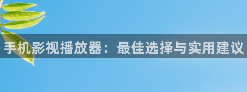 麻豆影院免费在线观看：手机影视播放器：最佳选择与实用建议
